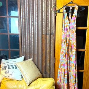 ZESICA’s Vibrant Floral Maxi Dress, Size M